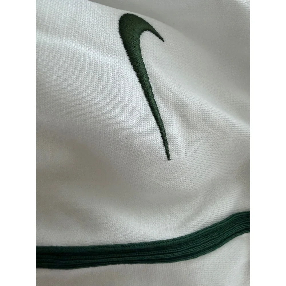 Nike Boys Large White Baseball Pants Green Stripe Team Engineered BQ6426-111 NWT
